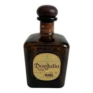 Don Julio Añejo Tequila 750 ml Empty Brown Glass Bottle with Cap Collectible